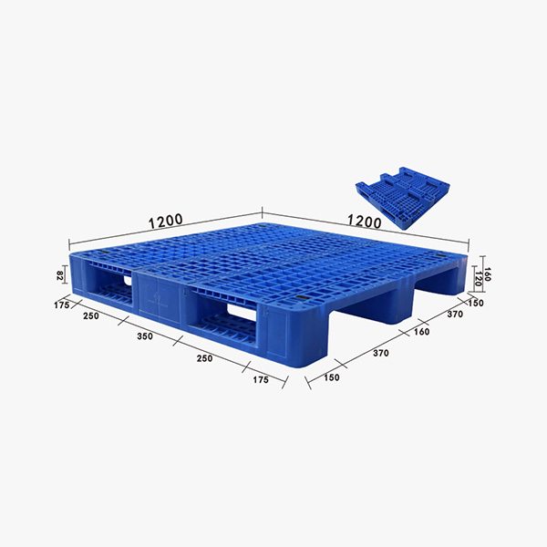ZJ1212-160網(wǎng)格川字型(內(nèi)置8條鋼管)塑料托盤