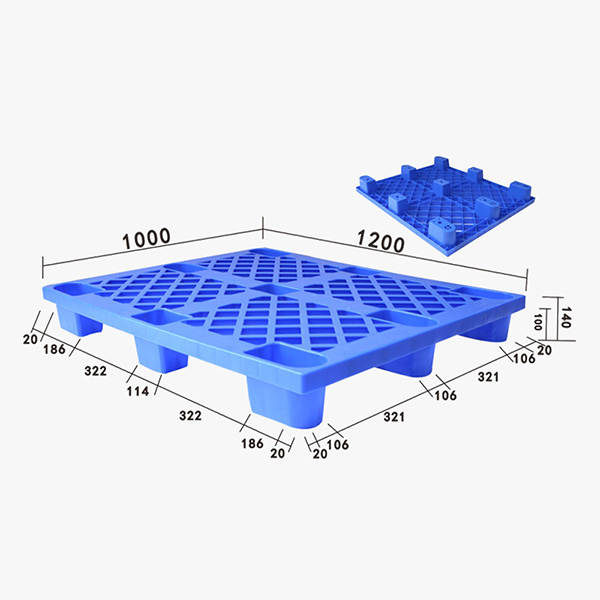 ZJ1210-140網格九腳型塑料托盤