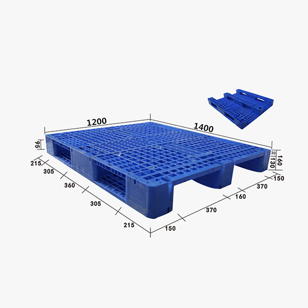 ZJ1412-160網格川字型(內置10條鋼管)塑料托盤