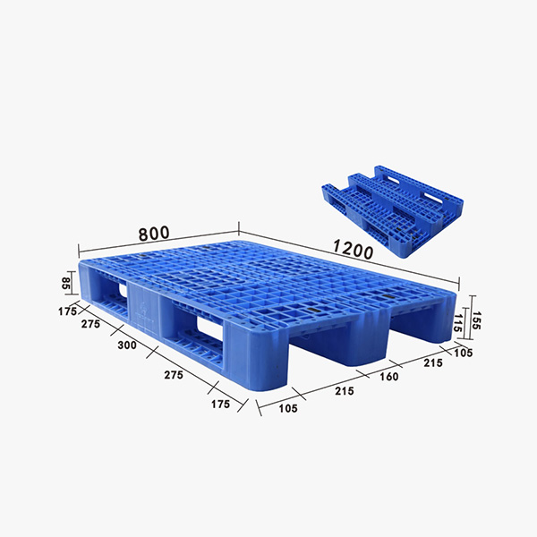 ZJ1208-155網格川字型（內置8條鋼管）塑料托盤
