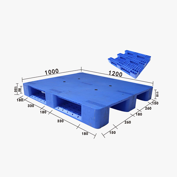 ZJ1210-150平板川字型內置7條鋼管塑料托盤